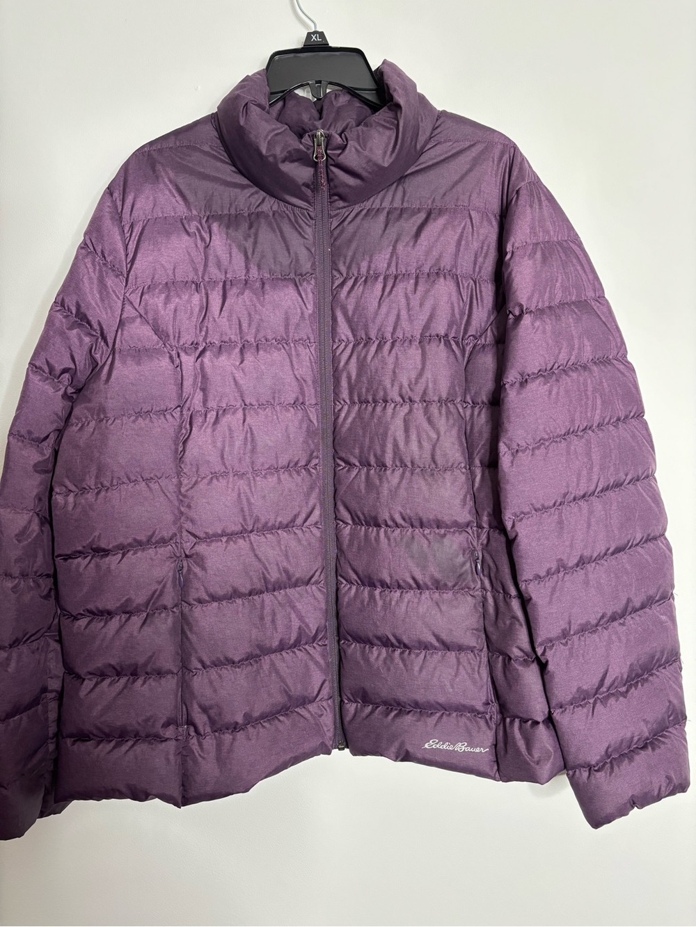Eddie Bauer Women's XL Quilted Purple Lightweight Puffer Jacket